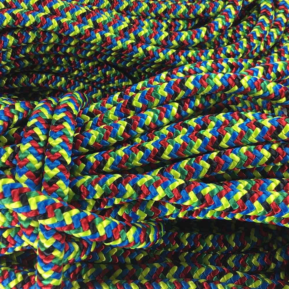 XP-e Seychelles colorful braided rope in a large quantity loosely folded