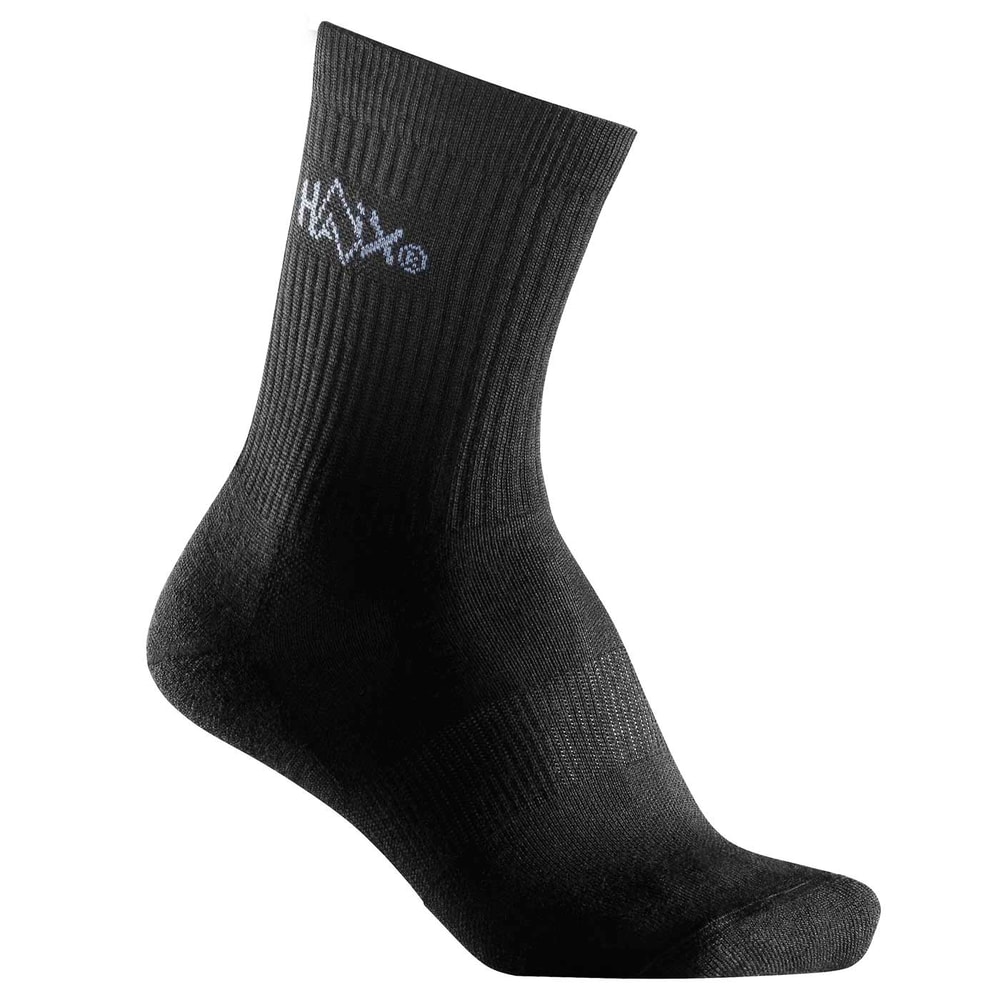 Multifunctional socks in black with white Haix logo on the shaft