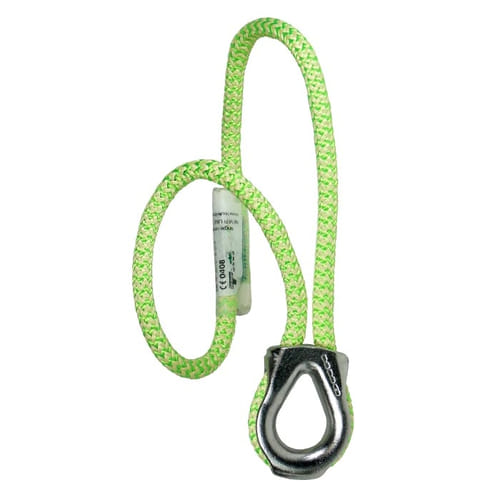 Ocean Dyneema Loop T, green bow made of braided material with metal eyelet, elongated and slightly curved
