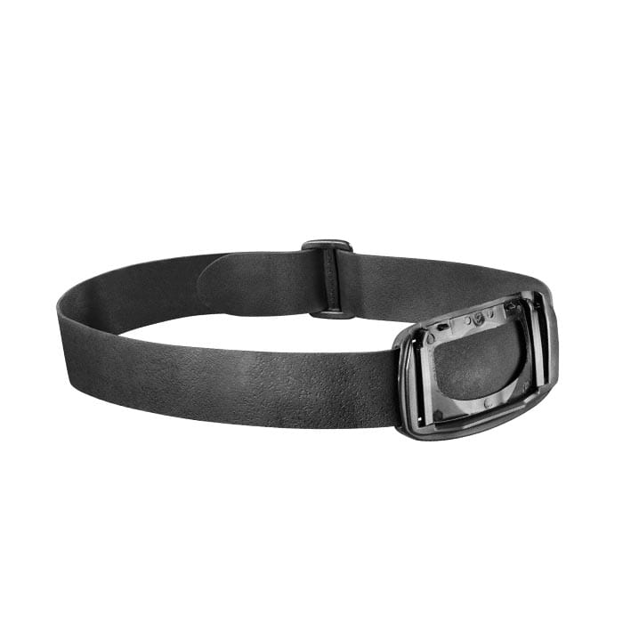 Rubber black belt with buckle without visible manufacturer