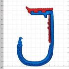 skyHOOK Open Gate in blue and red, side view with visible details and structure