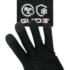Guide 5501 black gloves with Guide logo and symbols, close-up of palm and fingers