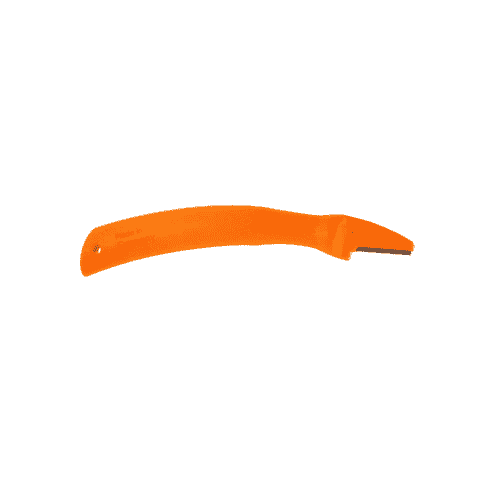 Orange Blade Sharpener Original LION with Curved Handle, Isolated on White Background