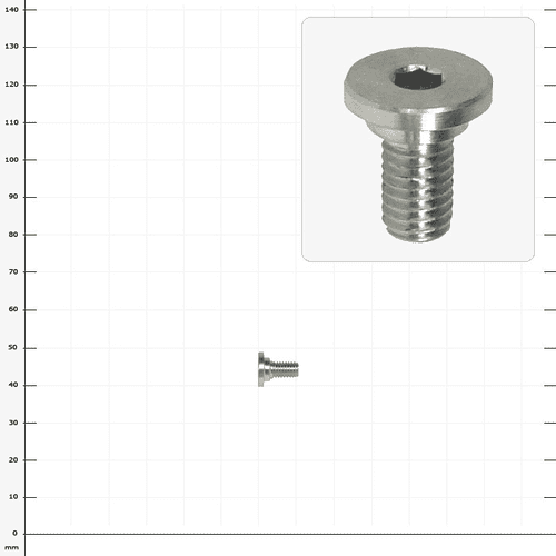 DyneemaKit by ART, small silver metal screw with hexagon socket