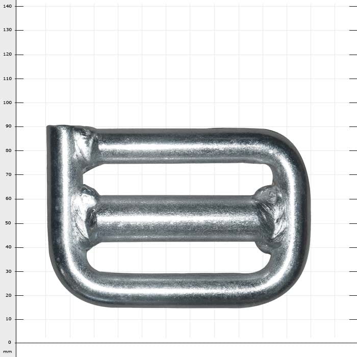 GEFA 7/8/10 t Special metal buckle, rectangular shape with rounded corners and a middle crossbar, manufacturer GEFA