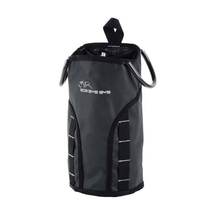 DMM Tool Bag 6 black tool bag with two metal rings and carrying strap, manufacturer DMM