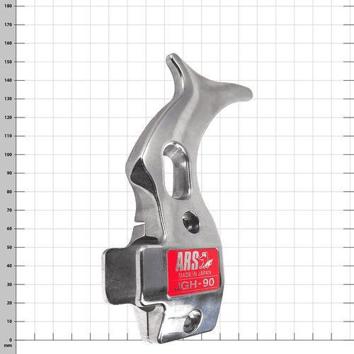 ARS Metal Saw Hook with Red Sticker JGH-90, Manufacturer ARS, Side View