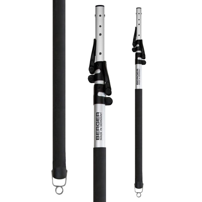 ArboRapid TK3 190 by Berger, silver telescopic handle with black handle and eyelet at the bottom
