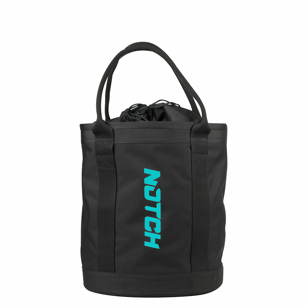 Black Pro 250 Bag with two handles and turquoise NUTCH logo on the front