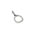 ArboRapid carabiner eyelet by Berger, silver metal ring with small eyelet and engraving "BERGER"