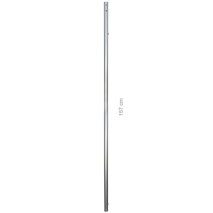 Hayate 610 pole top, long silver metal rod with several holes, 157 cm long