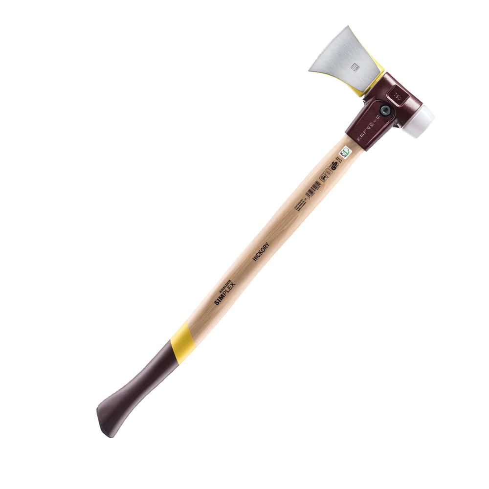 Simplex 750 Axe with Wooden Handle and Brown-Yellow Handle