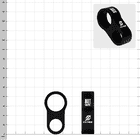 Rise-Up by FTC TREE, black metal part with two round openings and white inscription "NOT FOR PPE"