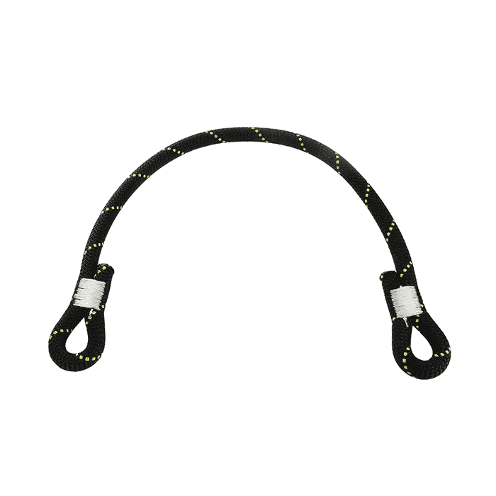 Sequoia grab bar, black rope with yellow markings and white loops at both ends