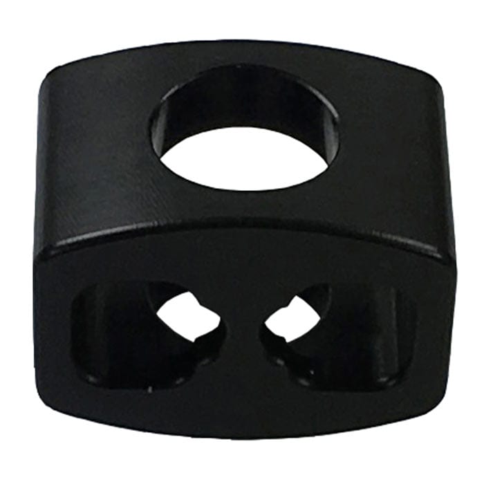 StopperGate single black plastic part with different holes against white background
