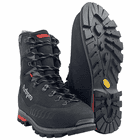 Orion Arbpro black high work shoe with laces and lugged sole, front and side view, different perspective