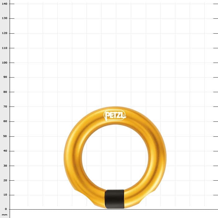 Petzl Ring Open, gold-tone ring with black clasp