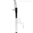 ArboRapid TK3 190 from Berger, silver telescopic handle with saw blade and black handle, silver fish leaf on the side