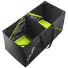 Black and green bag with handles and Edelrid lettering, model Houston