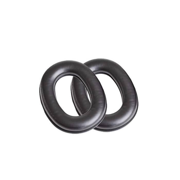 PROTOS® upholstery, two black oval upholstery made of smooth material, lying next to each other