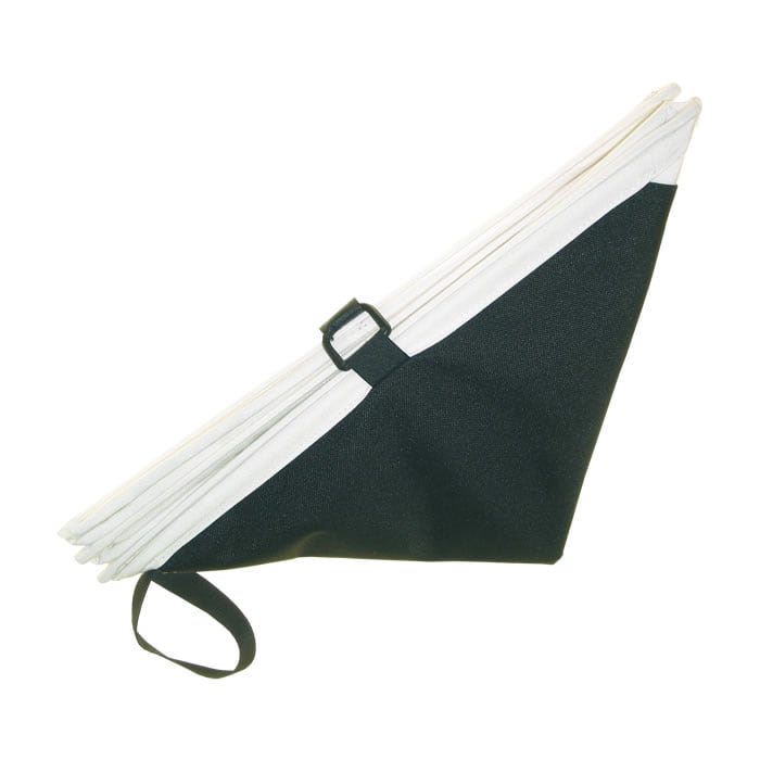 Folding bucket DOUBLE folded and standing, with black carrying strap