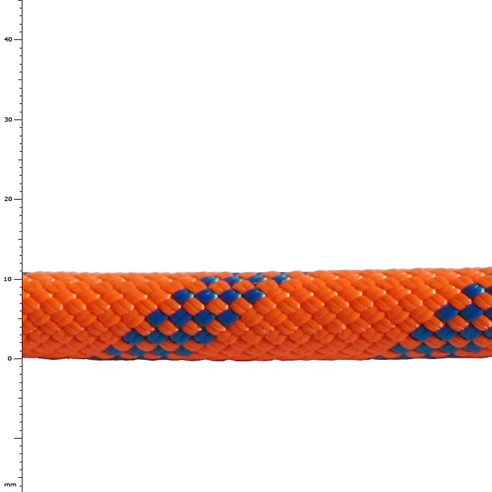 Kernmaster - 6 m offcut - special price, orange-blue braided rope with pattern