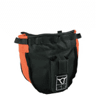 Hip Pack S in black and orange, small bag with loops and a sewn-on logo with the inscription "SB" on the front.