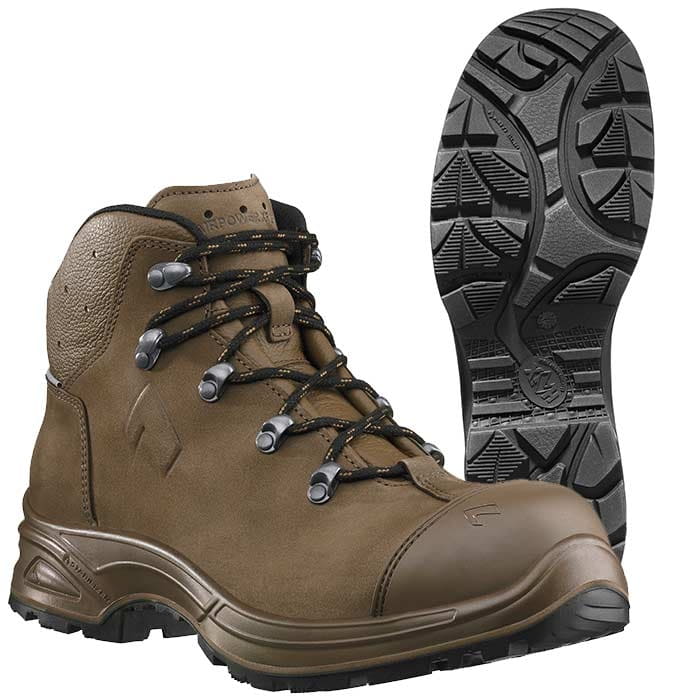 Airpower XR26 brown work shoe with black sole and lacing, manufacturer's name not visible