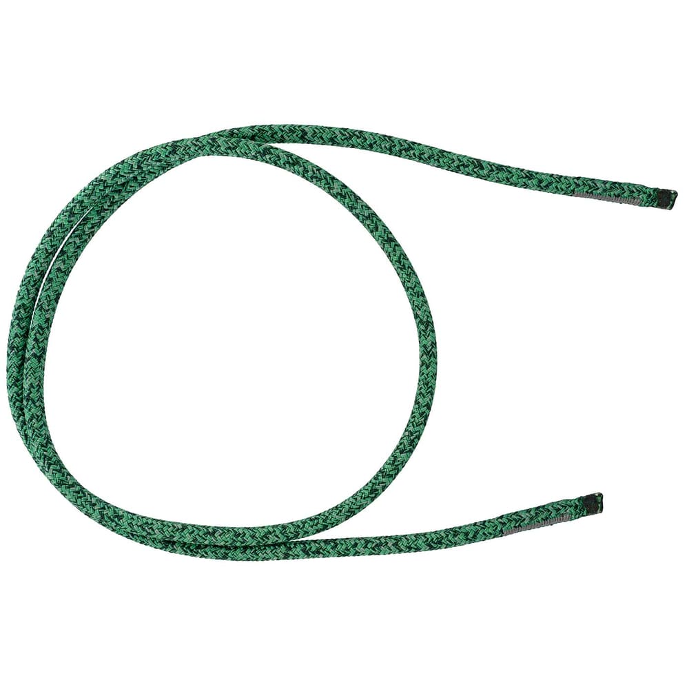 Kinisi Pro rope bridge to knot, green rope with black end, manufacturer not visible