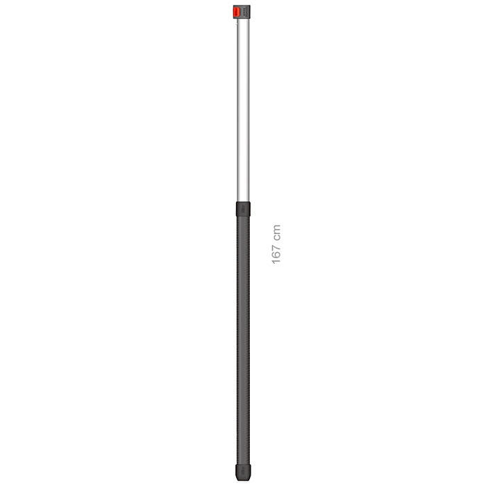 Hayauchi 630 Bottom Pole, Long Pole with Black Handle and White Shaft, Top with Red and Grey Part, Length 167 cm