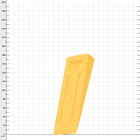 Yukon plastic wedge yellow, rectangular with grooves and raised dots