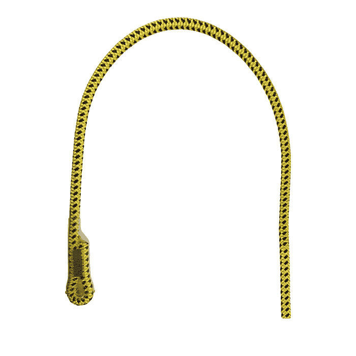 Zillon Rope, yellow and black rope with loop at the end