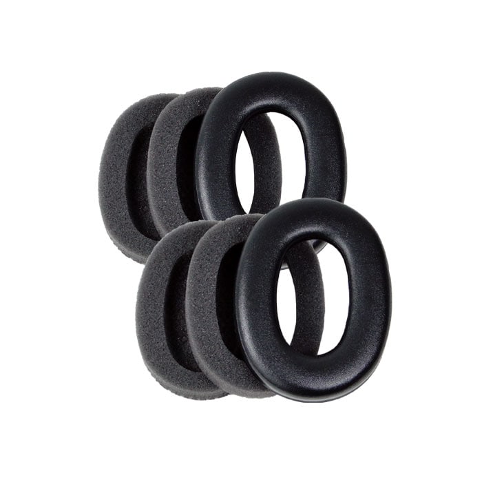 Lite Com Hygiene Kit HY79, Black Oval Foam and Faux Leather Ear Pads, 4 Pieces Total