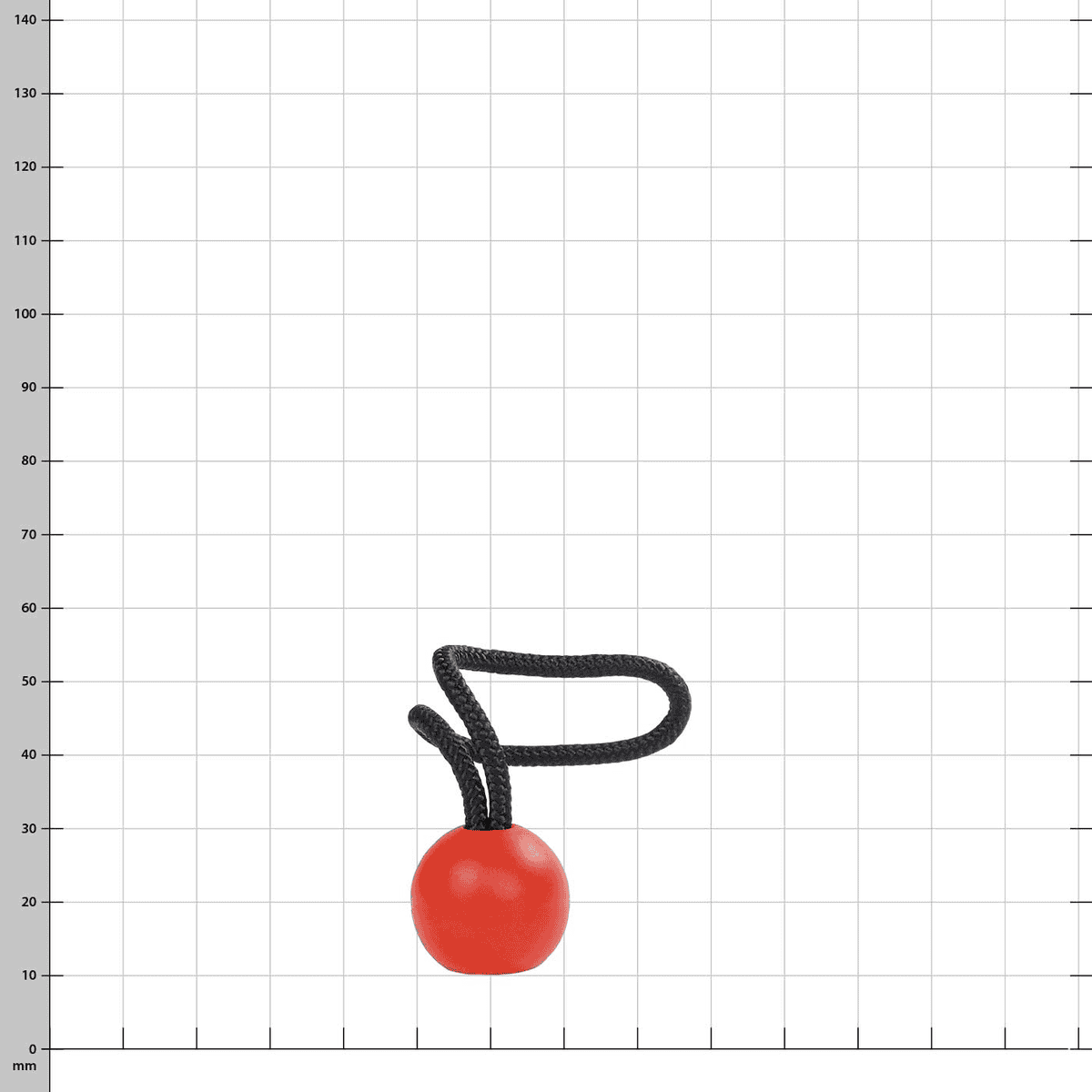 Squeegee 22, red ball with black loop