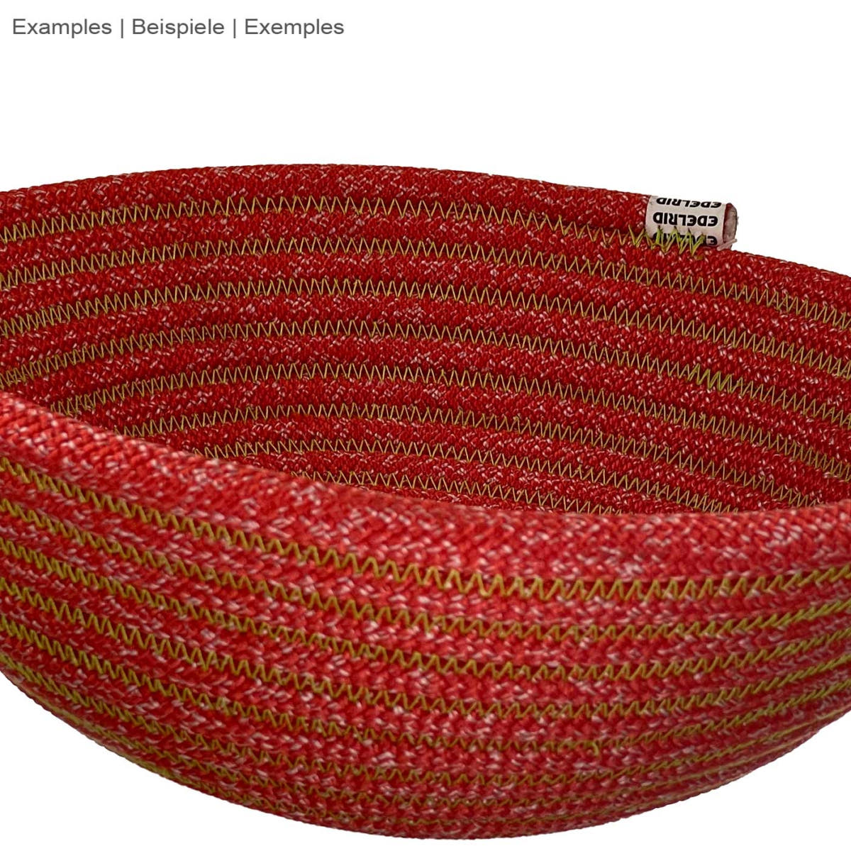 Rope Bowl by Edelrid, red bowl made of rope, close-up