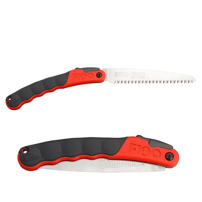 F180-7.5 Folding Saw with Red and Black Handle, Manufacturer FiGO, Saw Blade Folded and Folded