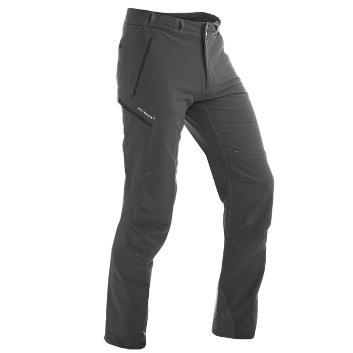 Concept by Pfanner, black outdoor trousers with multiple zipped pockets and reinforced leg area