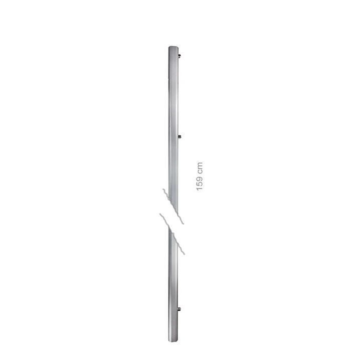 Hayauchi 490 pole top, long silver metal bar with three small attachment points and a measurement of 159 cm