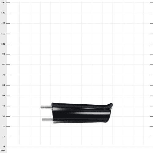 SpiderJack 3 Release Handle from the Side, Black with Two Metal Pins
