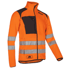Tundra Flash Jacket in Orange with Reflective Stripes, Black Chest Pocket and Zipper, Manufacturer Rhino, Type Invisible