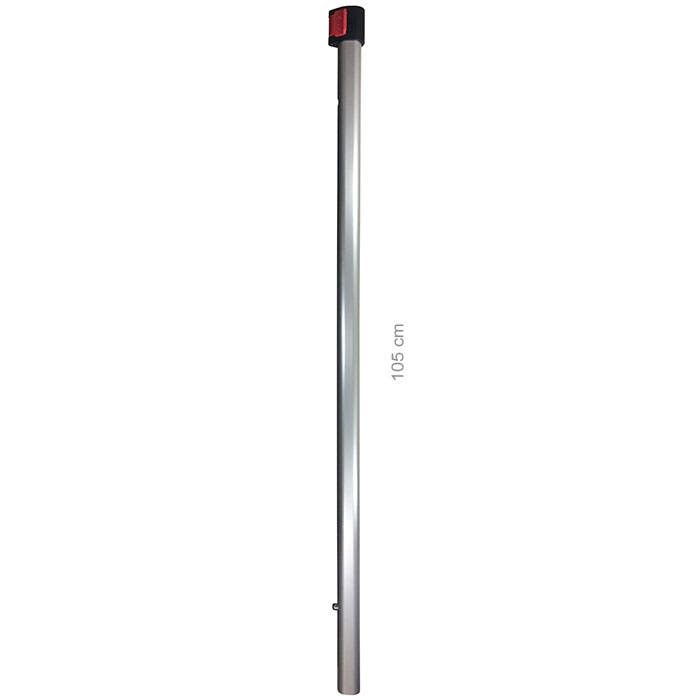 Hayauchi 297 rod middle, long silver rod with black and red end, length 105 cm