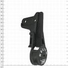 Helium counter blade holder with joint capsule, black metal component with imprint "HELIUM TIGER" on the round joint capsule