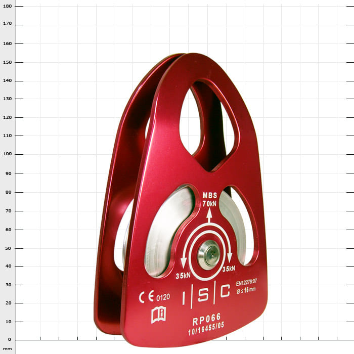 Large load roller ISC, red, with silver roller and white lettering