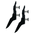 Thistle America Medium, two black metal parts with two silver screws each