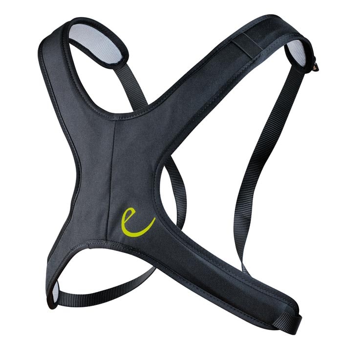 Agent black chest strap with yellow logo, manufacturer not visible