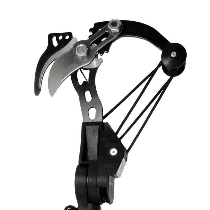 ARS Tele Scissor Attachment, close-up of the black and silver cutting mechanism with pulley and roller mechanism