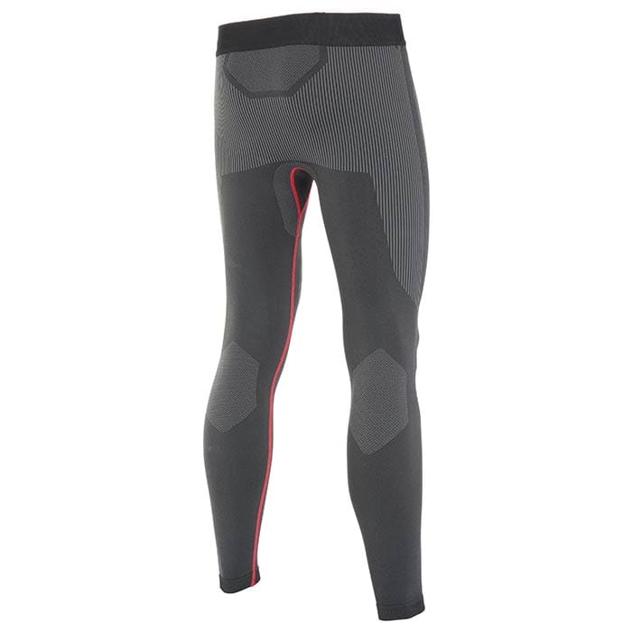 Climb Tech Base Layer Pants by Aripro, back view of the black long pants with gray and red details, elastic waistband without visible logo