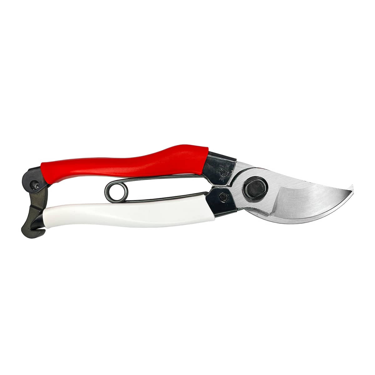 Okatsune 18 Pruning Shears with Red and White Handle, Closed Metal Blade