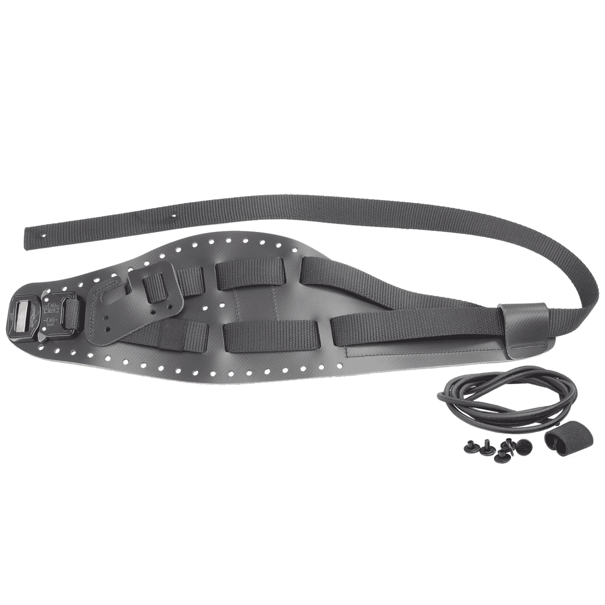 treeMOTION Leg Loop L in Black with buckle, several loops and accessories such as cords and screws