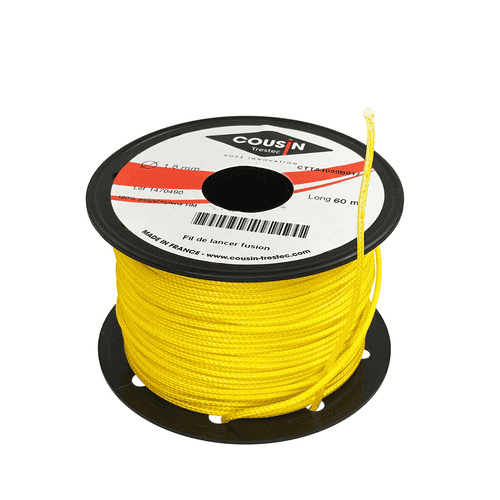 Topline Fusion Yellow Cord on Black Spool with Sticker by Cousin Trestec